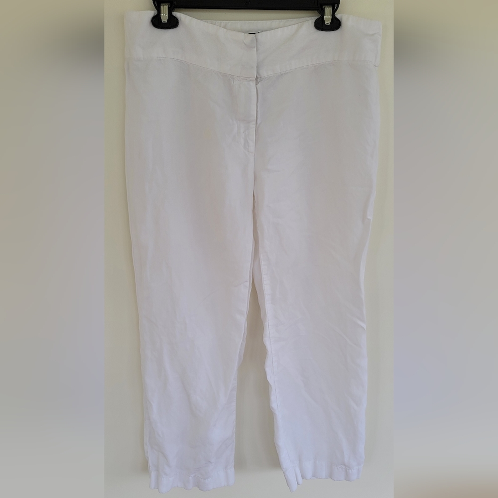 Eileen‎ Fisher White Linen Blend Pants Size 12
